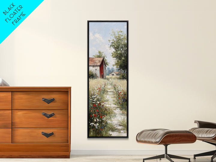 Country Lane with Flickering Sunlight Canvas Print, Impressionist Art, Floral Print, Living Room Decor, Impression, IMP-1x3-34