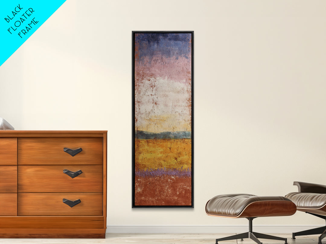 Sunset over Lavender Field Framed Canvas Print, Impressionist Art, Fine Art Print, Living Room Decor, Fine Art, Impression, IMP-1x3-50
