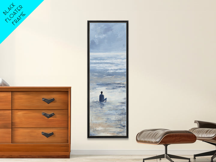 Coastal Beach Figures Canvas Print, Impressionist Art, Bedroom Decor, Living Room Decor, Oil Painting, Impression, Modern Art, IMP-1x3-7