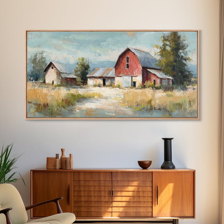 Country Lane with Flickering Sunlight Framed Canvas Print, Impressionist Art, Room Decor, Living Room Decor, Impression, IMP-2x1-18