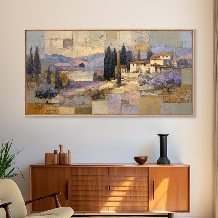 Sunset over Lavender Field Canvas Print, Impressionist Art, Printable Wall Art, Living Room Decor, Fine Art, Impression, IMP-2x1-58