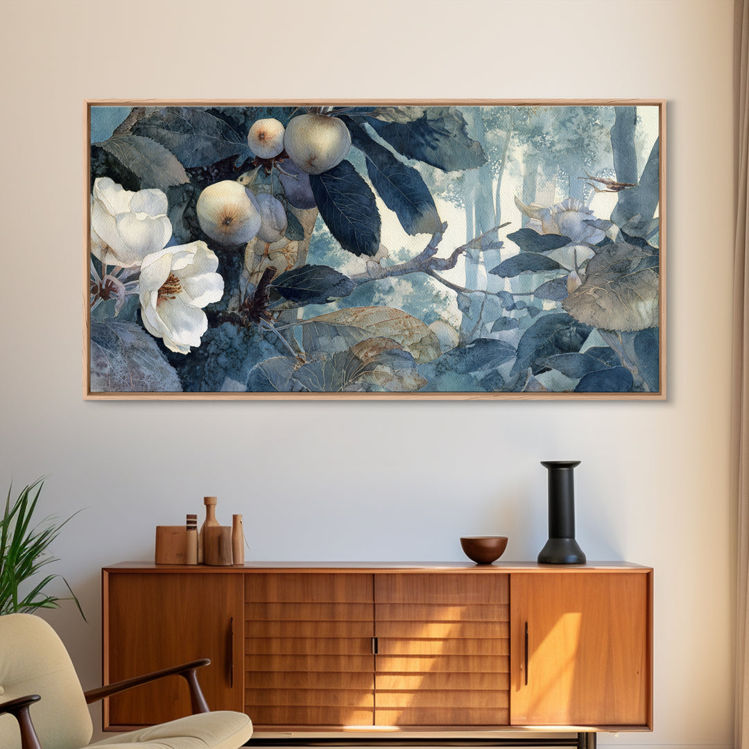 Apple Tree in Summer Orchard Canvas Print, Impressionist Art, Textured Wall Art, Living Room Decor, Fine Art, Impression, IMP-2x1-61