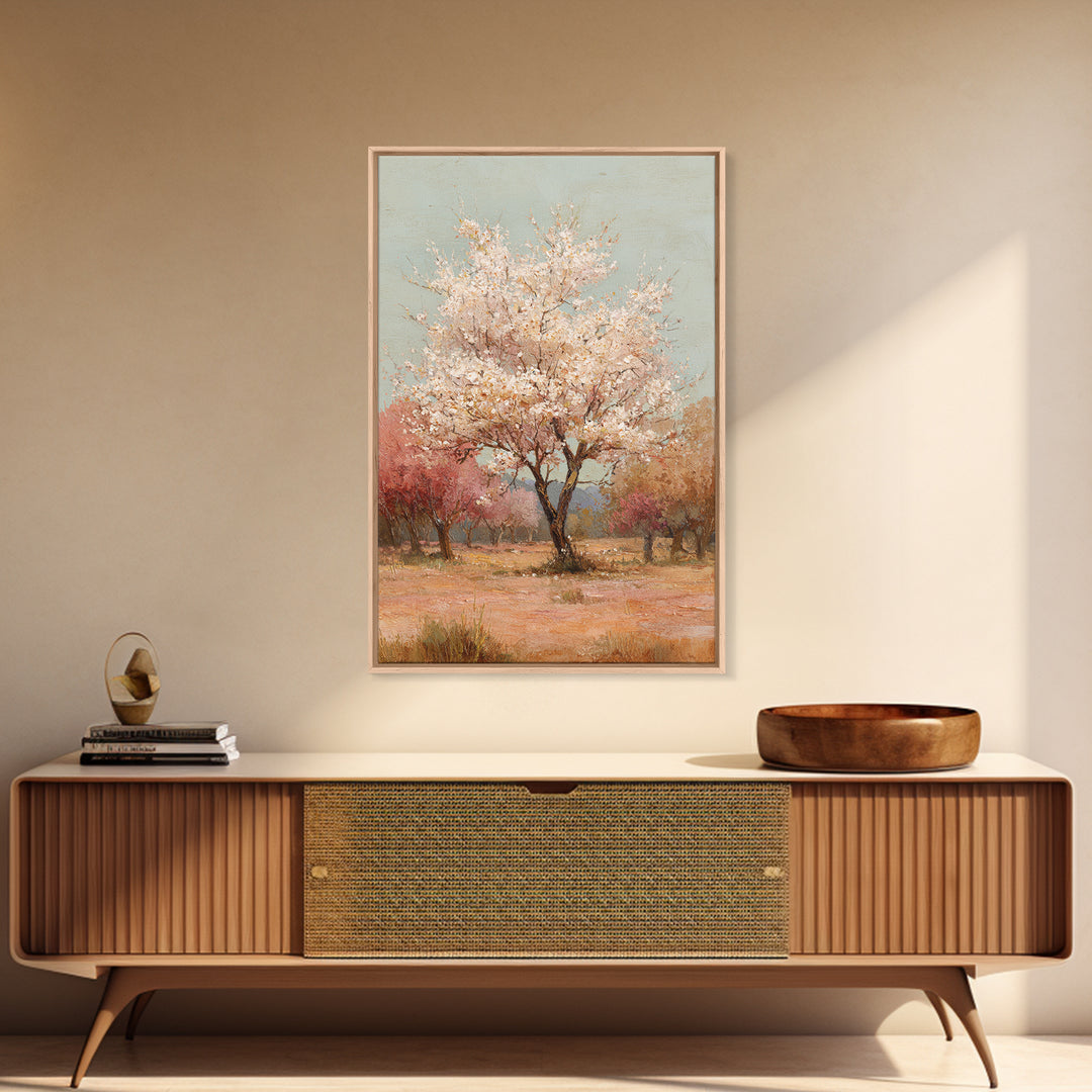 Spring Orchard with Blossoming Trees Canvas Print, Impressionist Art, Wall Art, Living Room Decor, Oil Painting, Impression, IMP-2x3-14