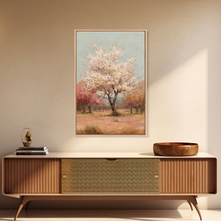 Spring Orchard with Blossoming Trees Canvas Print, Impressionist Art, Wall Art, Living Room Decor, Oil Painting, Impression, IMP-2x3-14
