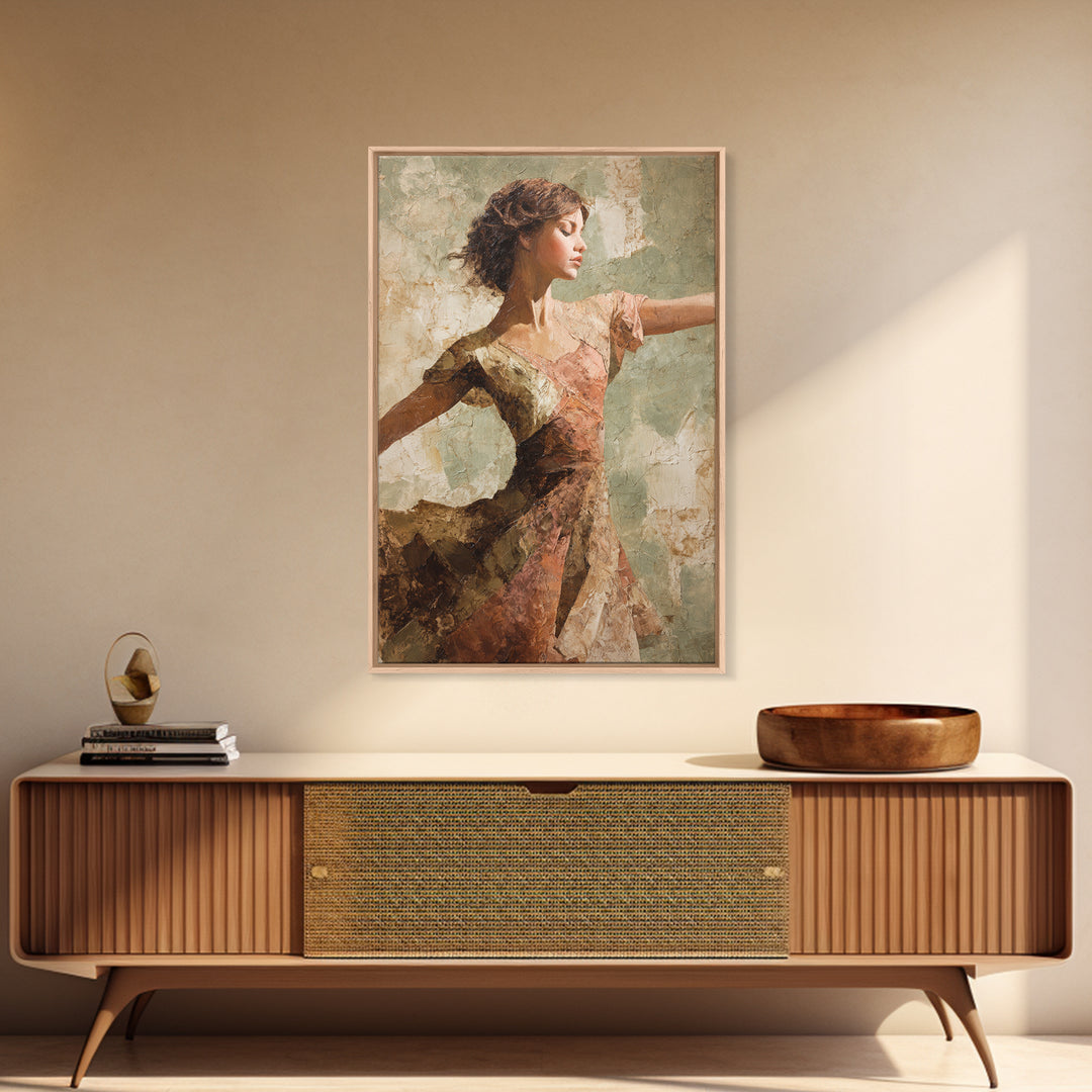 Dancers Suggested by Soft Moving Brushwork Canvas Print, Impressionist Art, Original Painting, Living Room Decor, Impression, IMP-2x3-23