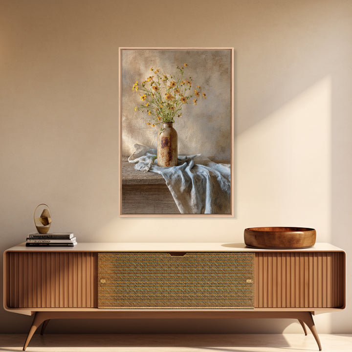 Country Lane with Flickering Sunlight Framed Canvas Print, Impressionist Art, Minimalist Decor, Living Room Decor, Impression, IMP-2x3-30