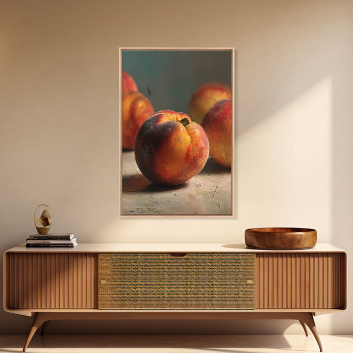 Still Life of Peaches Canvas Print, Impressionist Art, Wall Decor, Living Room Decor, Fine Art, Impression, Horizontal Wall Art, IMP-2x3-31