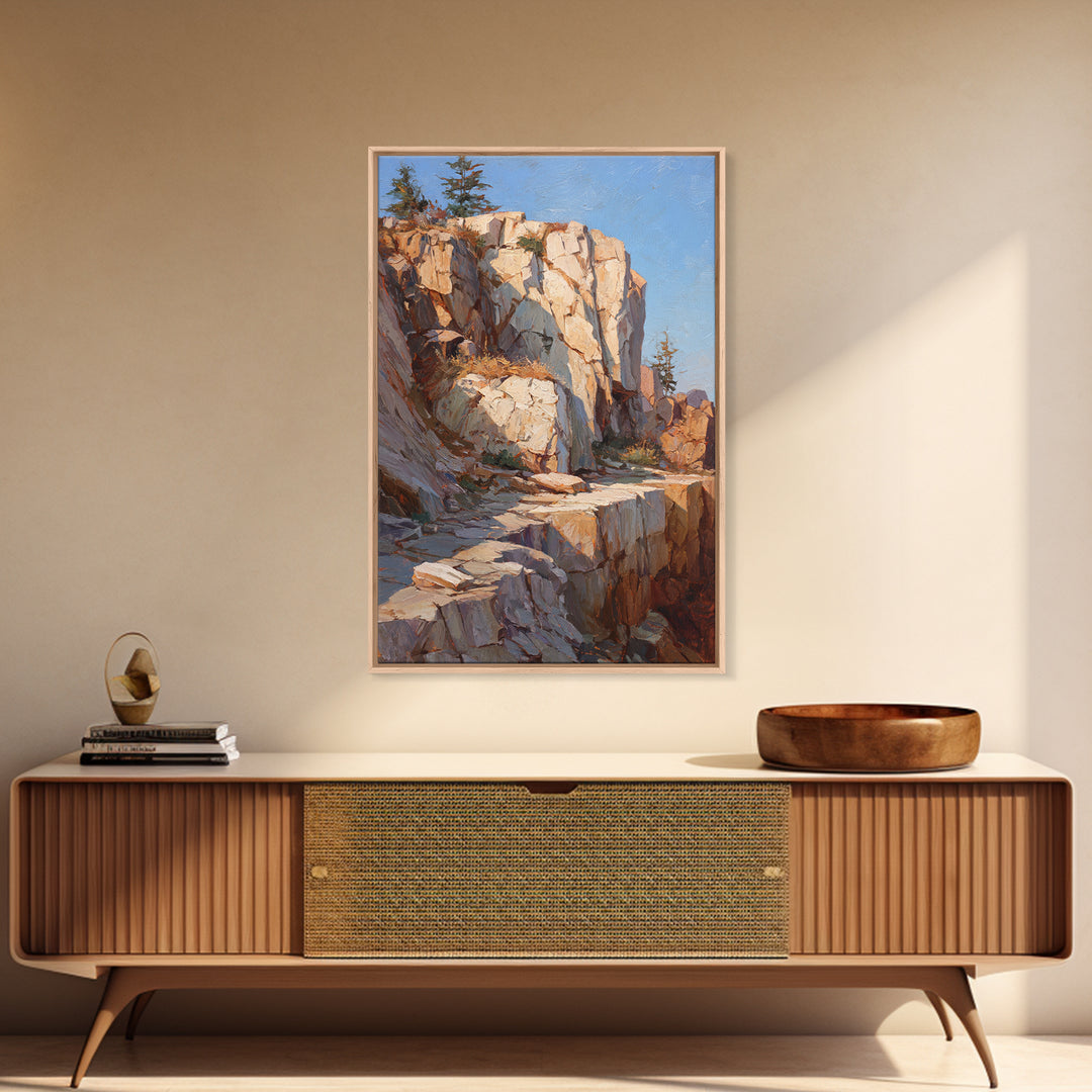 Soft Seaside Cliffs Canvas Print, Impressionist Art, Modern Wall Art, Living Room Decor, Fine Art, Impression, Living Room Art, IMP-2x3-61