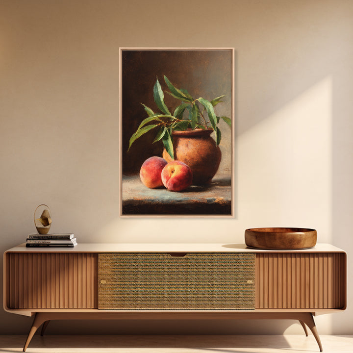Still Life of Peaches Canvas Print, Impressionist Art, Living Room Decor, Impression, Landscape Art, Colorful Wall Art, IMP-2x3-79