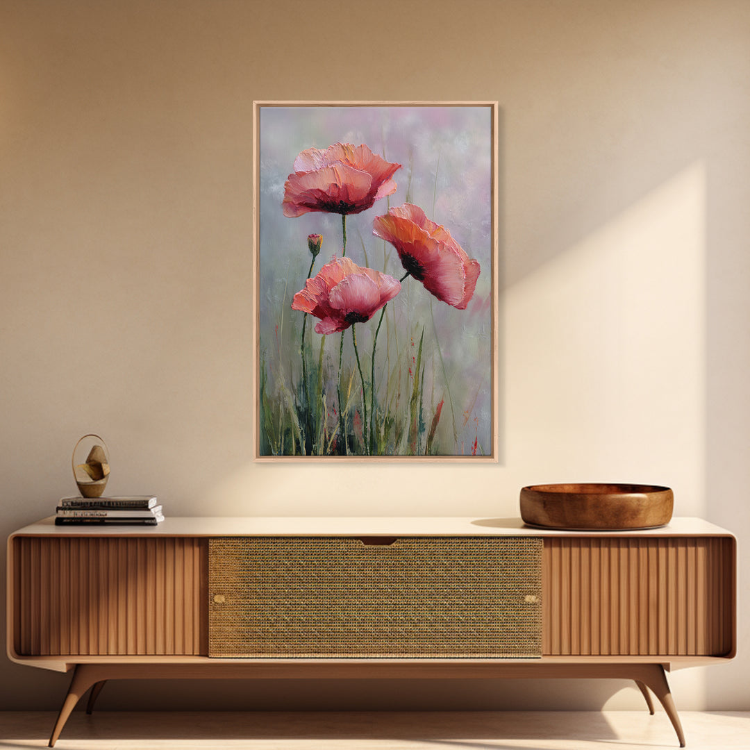 Mountain Lake with Sparkling Reflections Framed Canvas Print, Impressionist Art, Original Art, Living Room Decor, Impression, IMP-2x3-80
