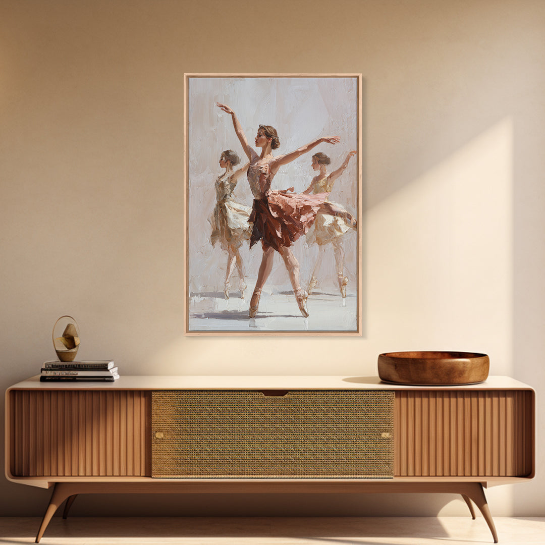 Dancers Suggested by Soft Moving Brushwork Canvas Print, Impressionist Art, Living Room Art, Living Room Decor, Oil Painting, IMP-2x3-95