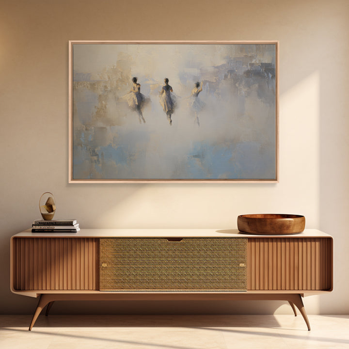 Dancers Suggested by Soft Moving Brushwork Canvas Print, Impressionist Art, Statement Artwork, Living Room Decor, Impression, IMP-3x2-19