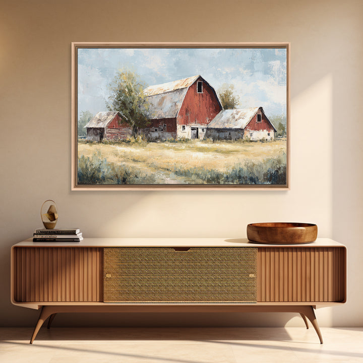 Country Lane with Flickering Sunlight Framed Canvas Print, Impressionist Art, Bedroom Decor, Living Room Decor, Impression, IMP-3x2-2