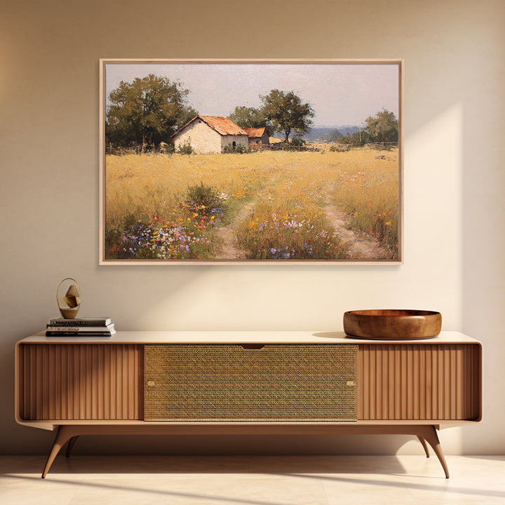 Country Lane with Flickering Sunlight Canvas Print, Impressionist Art, Floral Wall Art, Living Room Decor, Impression, IMP-3x2-74