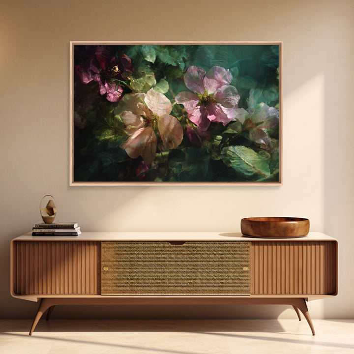 Caf Table with Flowers and Morning Light Canvas Print, Impressionist Art, Gallery Wall Art, Living Room Decor, Impression, IMP-3x2-86