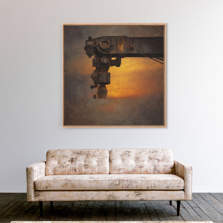 Warehouse Crane Silhouette Canvas Print, Industrial Art, Modern Art, Living Room Decor, Fine Art, Foundry, Modern Decor, IND-1x1-31