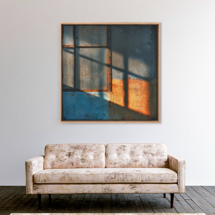 Old Factory Window Canvas Print, Industrial Art, Home Decor, Living Room Decor, Foundry, Abstract Art, Textured Wall Art, IND-1x1-98