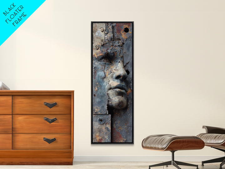 Concrete Wall Abstract Canvas Print, Industrial Art, Abstract Art, Living Room Decor, Foundry, Bauhaus Poster, Contemporary Art, IND-1x3-93