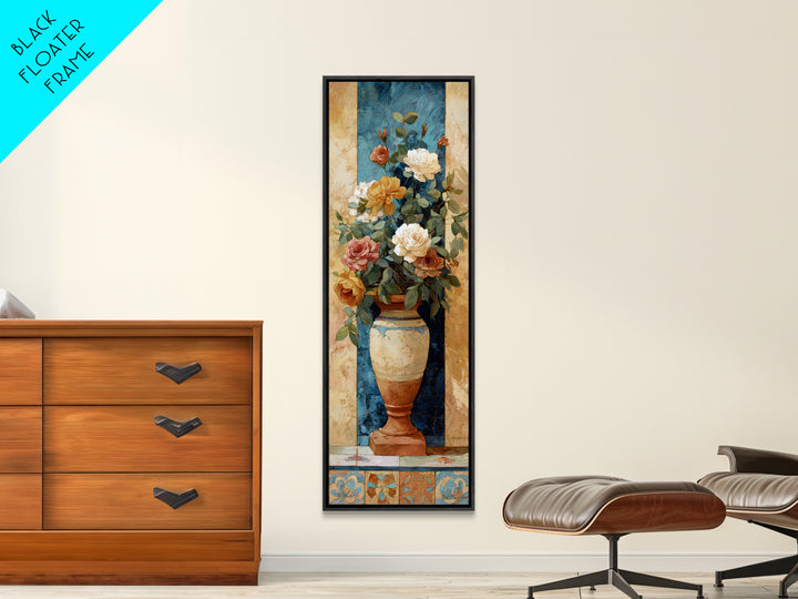 Italian Villa Garden Urn Canvas Print, Italian Villa Art, Landscape Art, Living Room Decor, Oil Painting, Villa, IVA-1x3-42