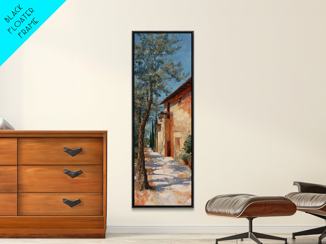 Olive Grove Path Canvas Print, Italian Villa Art, Living Room Decor, Oil Painting, Villa, Living Room Wall Art, IVA-1x3-63