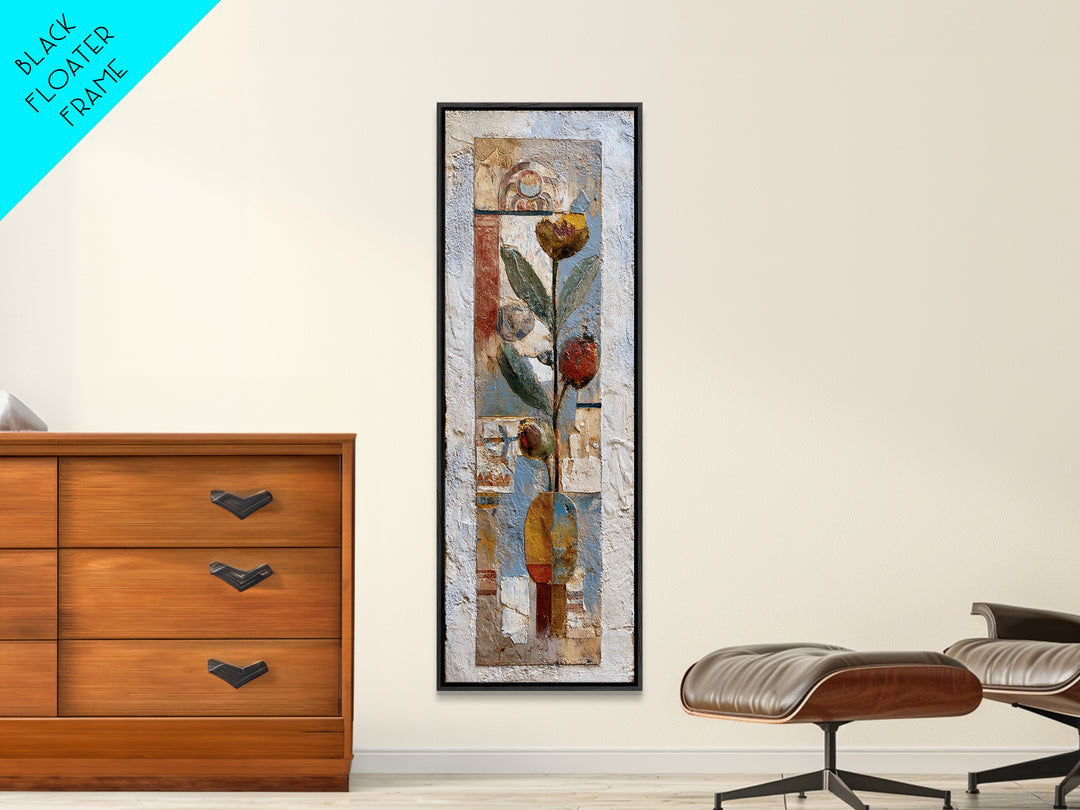 Figs and Cheese on Rustic Wooden Board Framed Canvas Print, Italian Villa Art, Travel Poster, Living Room Decor, Oil Painting, IVA-1x3-69