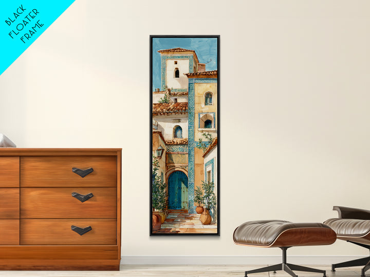 White Wine and Olives Still Life Framed Canvas Print, Italian Villa Art, Room Decor, Living Room Decor, Oil Painting, Villa, IVA-1x3-76