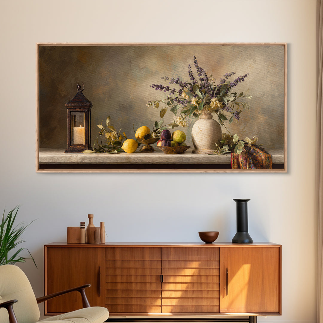 Marble Fruit Still Life Framed Canvas Print, Italian Villa Art, Gallery Wall Set, Living Room Decor, Fine Art, Villa, IVA-2x1-67