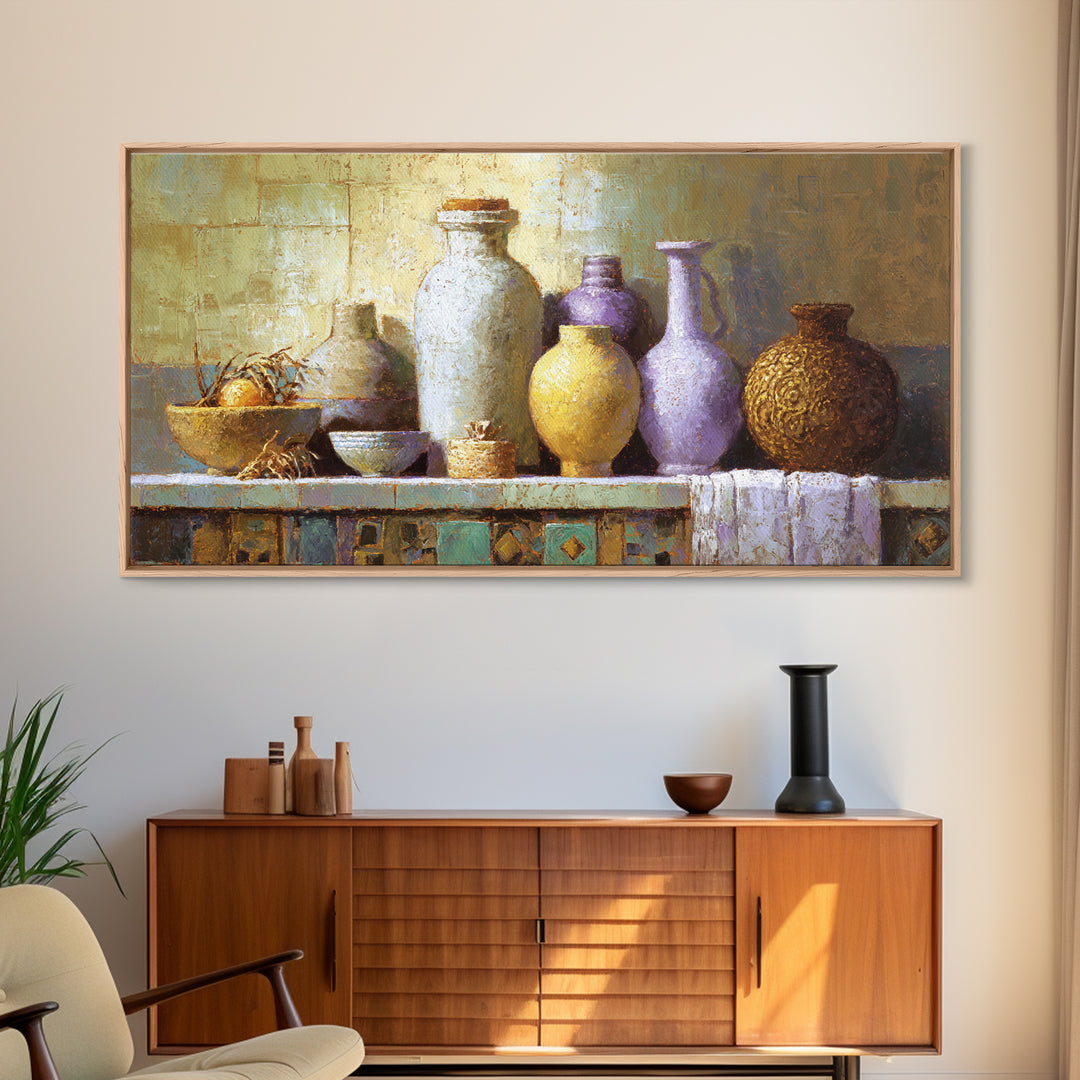 Renaissance Inspired Portrait with Modern Softness Canvas Print, Italian Villa Art, Boho Decor, Living Room Decor, Villa, IVA-2x1-86