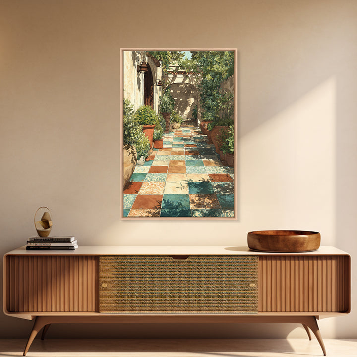 Olive Grove Path Canvas Print, Italian Villa Art, Living Room Decor, Abstract Art, Villa, Living Room Art, Gallery Wall Set, IVA-2x3-11