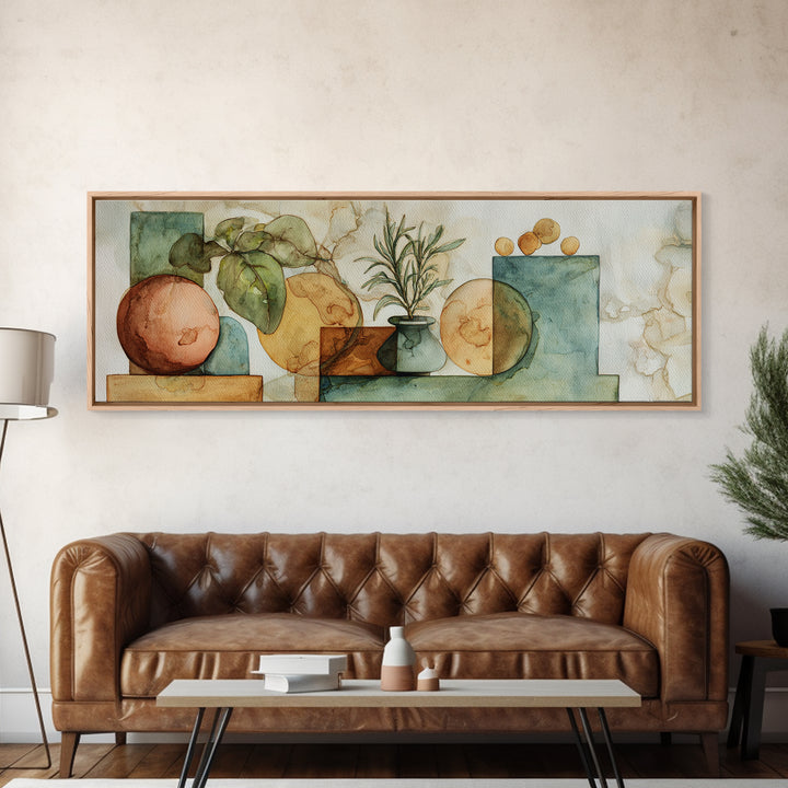 Florentine Floral Ornament Pattern Canvas Print, Italian Villa Art, Wall Art Prints, Living Room Decor, Fine Art, Villa, IVA-3x1-26