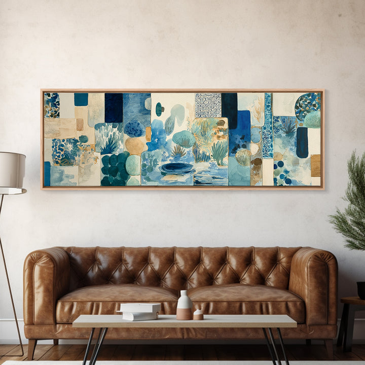 Amalfi Coast Cliffs Canvas Print, Italian Villa Art, Wall Art Prints, Living Room Decor, Oil Painting, Villa, Coastal Decor, IVA-3x1-29
