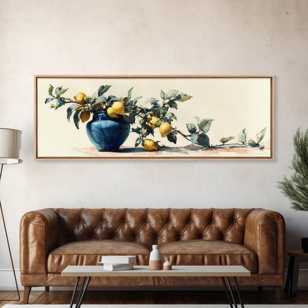 Sunlit Stone Stairway Canvas Print, Italian Villa Art, Original Painting, Living Room Decor, Villa, Landscape Painting, IVA-3x1-75