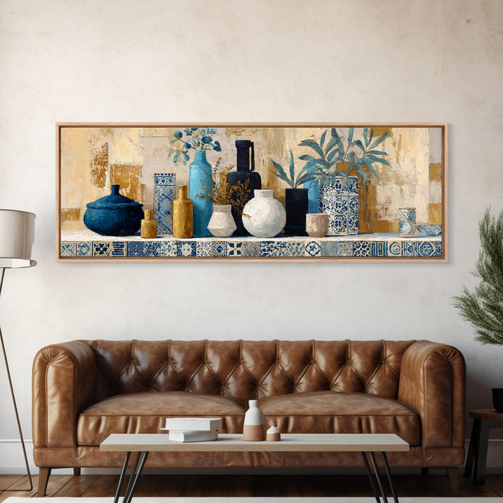 Renaissance Inspired Portrait with Modern Softness Canvas Print, Italian Villa Art, Oil Painting, Living Room Decor, Villa, IVA-3x1-82