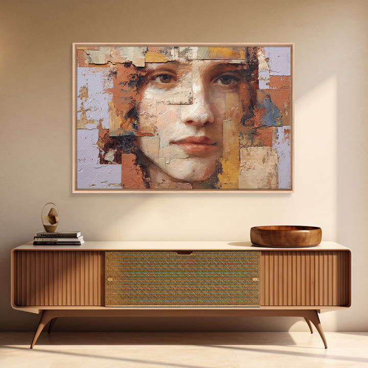 Renaissance Inspired Portrait with Modern Softness Canvas Print, Italian Villa Art, Oil Painting, Living Room Decor, Villa, IVA-3x2-46