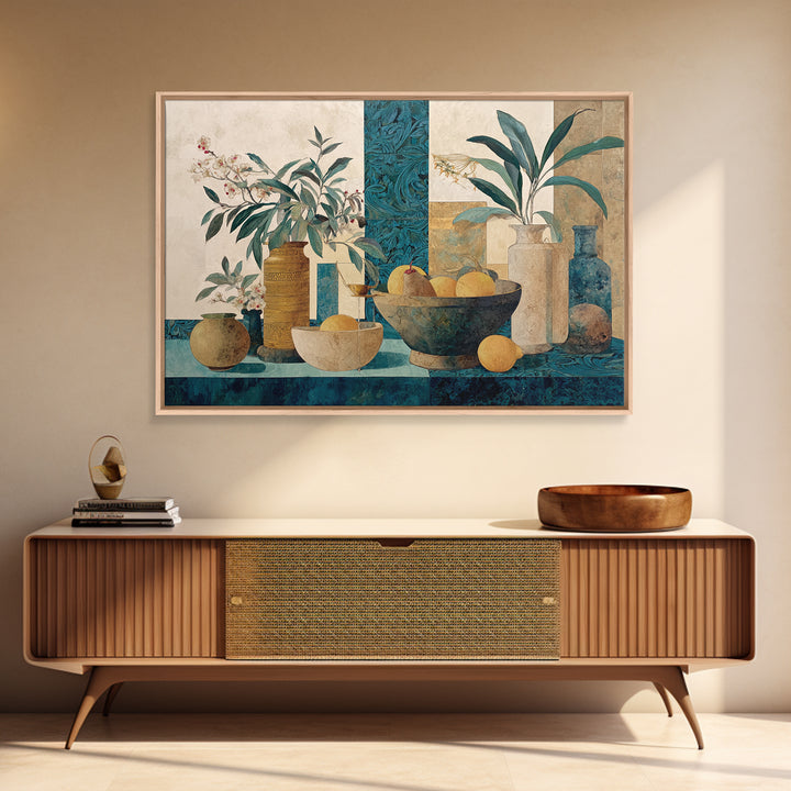 Marble Fruit Still Life Canvas Print, Italian Villa Art, Original Painting, Living Room Decor, Villa, Landscape Painting, IVA-3x2-51