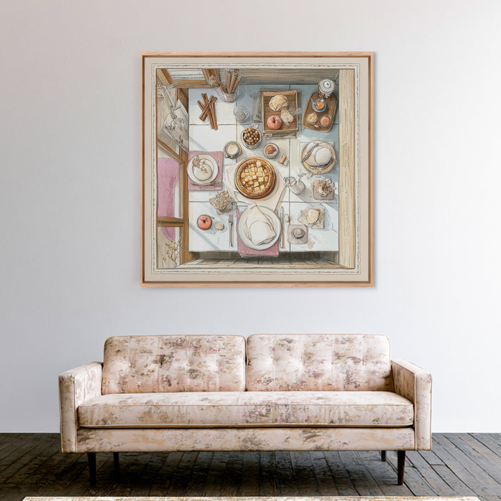 Apple Pie Cooling Framed Canvas Print, Kitchen Art, Gallery Decor, Kitchen Decor, Fine Art, Kitchen, Contemporary Art, KIT-1x1-32