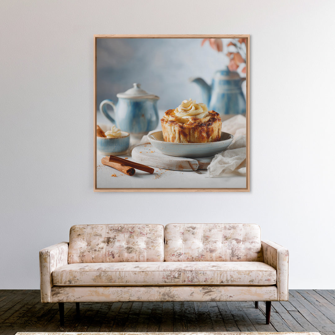 Apple Pie Cooling Framed Canvas Print, Kitchen Art, Digital Wall Art, Kitchen Decor, Fine Art, Kitchen, Kitchen Prints, KIT-1x1-56