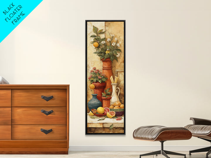 Fresh Herbs in Terracotta Pots Canvas Print, Kitchen Art, Statement Artwork, Kitchen Decor, Fine Art, Kitchen, Wall Decor, KIT-1x3-13