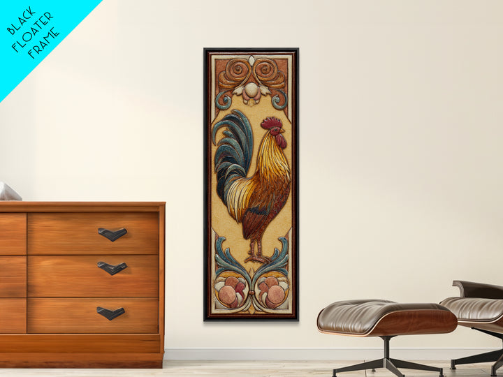 Rooster Portrait for Country Kitchen Charm Canvas Print, Kitchen Art, Room Decor, Kitchen Decor, Fine Art, Kitchen, Digital Art, KIT-1x3-28