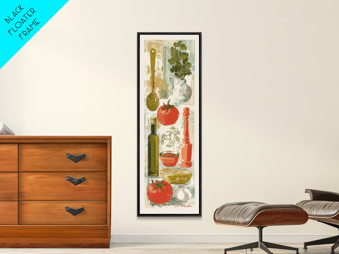 Kitchen Utensil Silhouettes Canvas Print, Kitchen Art, Art Deco, Kitchen Decor, Fine Art, Kitchen, Poster Art, Trendy Wall Art, KIT-1x3-33