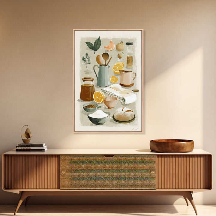 Kitchen Utensil Silhouettes Canvas Print, Kitchen Art, Home Decor, Kitchen Decor, Abstract Art, Kitchen, Digital Print, KIT-2x3-29