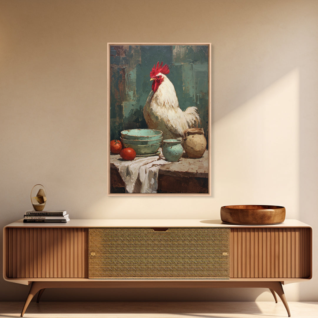 Rooster Portrait for Country Kitchen Charm Canvas Print, Kitchen Art, Printable Wall Art, Kitchen Decor, Fine Art, Kitchen, KIT-2x3-96