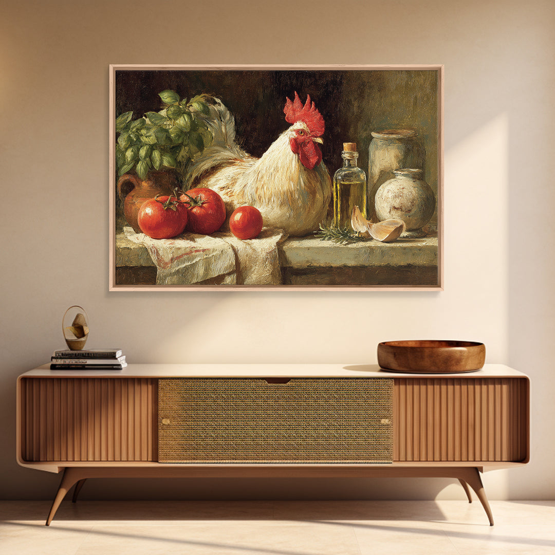 Rooster Portrait for Country Kitchen Charm Canvas Print, Kitchen Art, Neutral Decor, Kitchen Decor, Fine Art, Kitchen, KIT-3x2-68