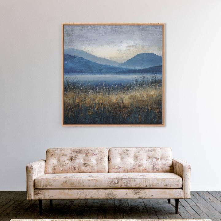 Misty Mountain Valley at Sunrise Canvas Print, Landscape Art, Room Decor, Living Room Decor, Fine Art, Horizon, LAN-1x1-49