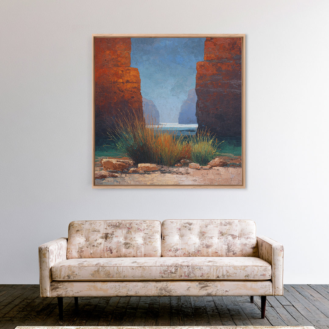 Red Canyon Walls Canvas Print, Landscape Art, Fine Art Print, Living Room Decor, Fine Art, Horizon, Digital Prints, Art Prints, LAN-1x1-5