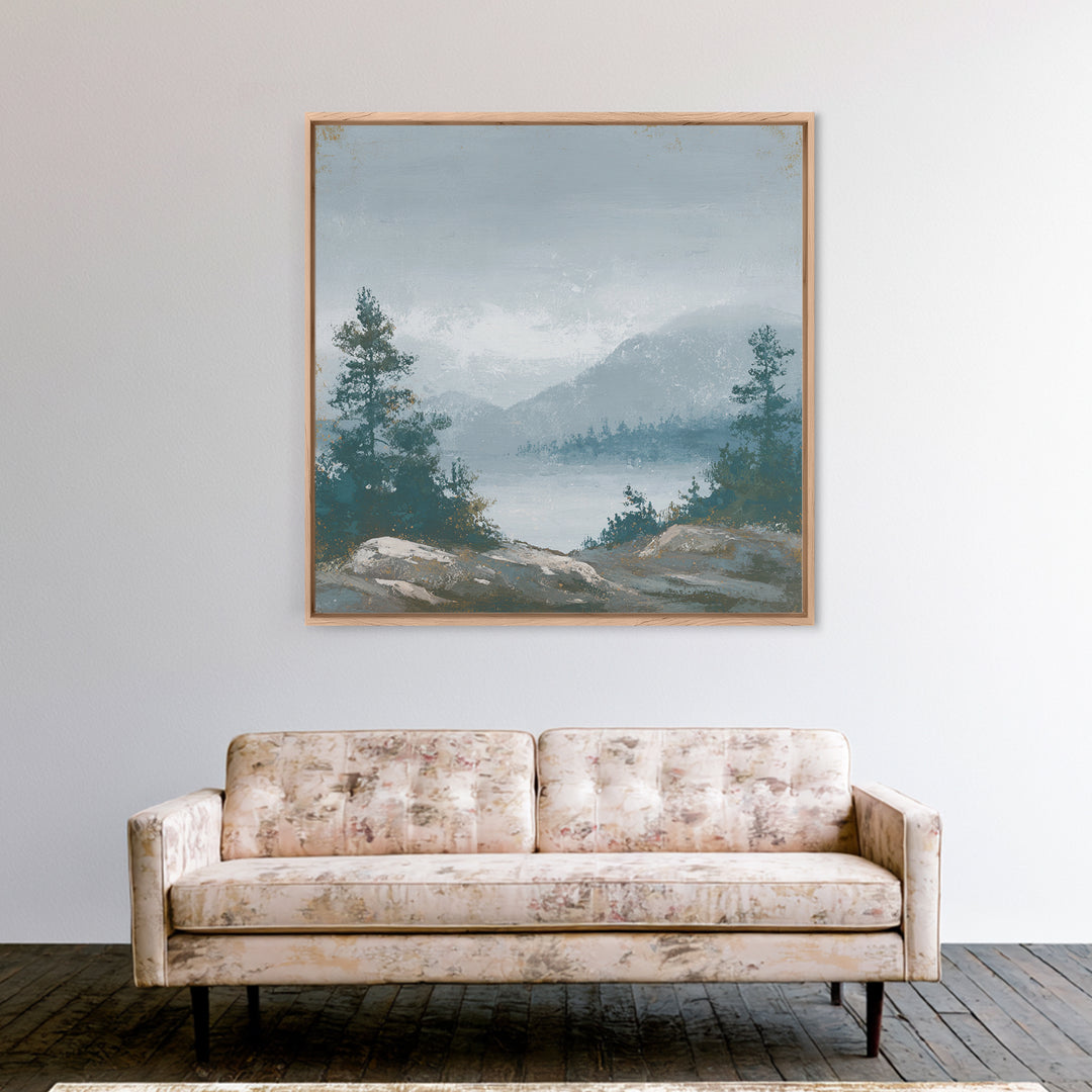 Rocky Scottish Highland Canvas Print, Landscape Art, Contemporary Art, Living Room Decor, Fine Art, Horizon, Original Art, LAN-1x1-89