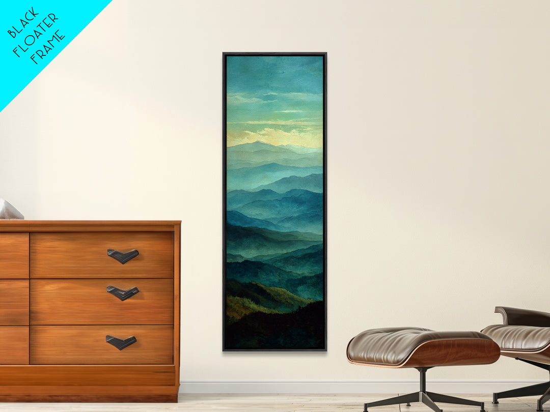 Rolling Green Hills Canvas Print, Landscape Art, Neutral Decor, Living Room Decor, Oil Painting, Horizon, Home Decor, LAN-1x3-18