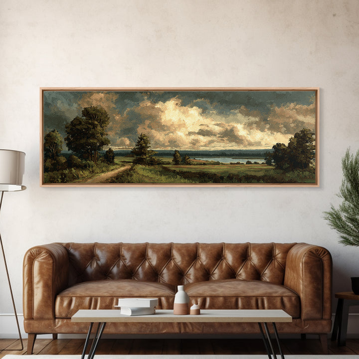 Old Country Road Canvas Print, Landscape Art, Gallery Decor, Living Room Decor, Fine Art, Horizon, Wall Art, Home Decor, LAN-3x1-36