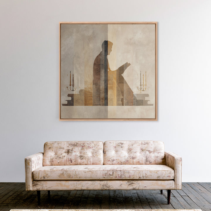 Minimal Book Silhouette Canvas Print, Library Art, Contemporary Art, Library Decor, Abstract Art, Archive, Wall Art Print, LIB-1x1-89