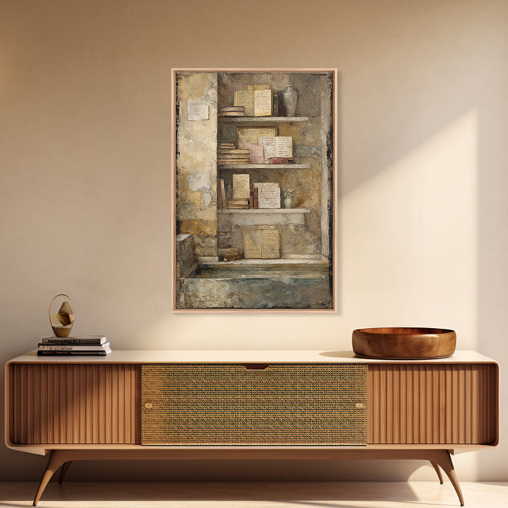 Moonlit Window with Floating Pages Canvas Print, Library Art, Gallery Decor, Library Decor, Fine Art, Archive, Wall Art, LIB-2x3-16